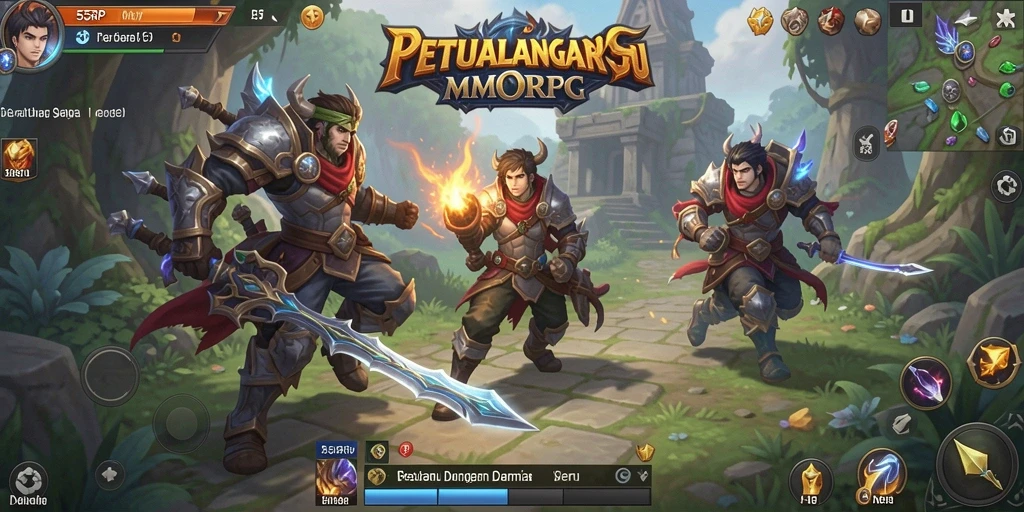 Gameplay menarik dalam dunia fantasi MMORPG 55RP.
