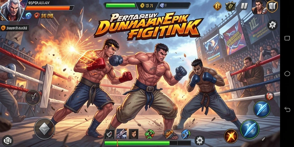 Tangkapan layar utama 95PGPLAY menampilkan aksi pertarungan yang mendebarkan.