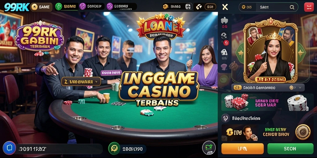 Tampilan utama gameplay Live Casino di 99RK yang menarik dan interaktif.