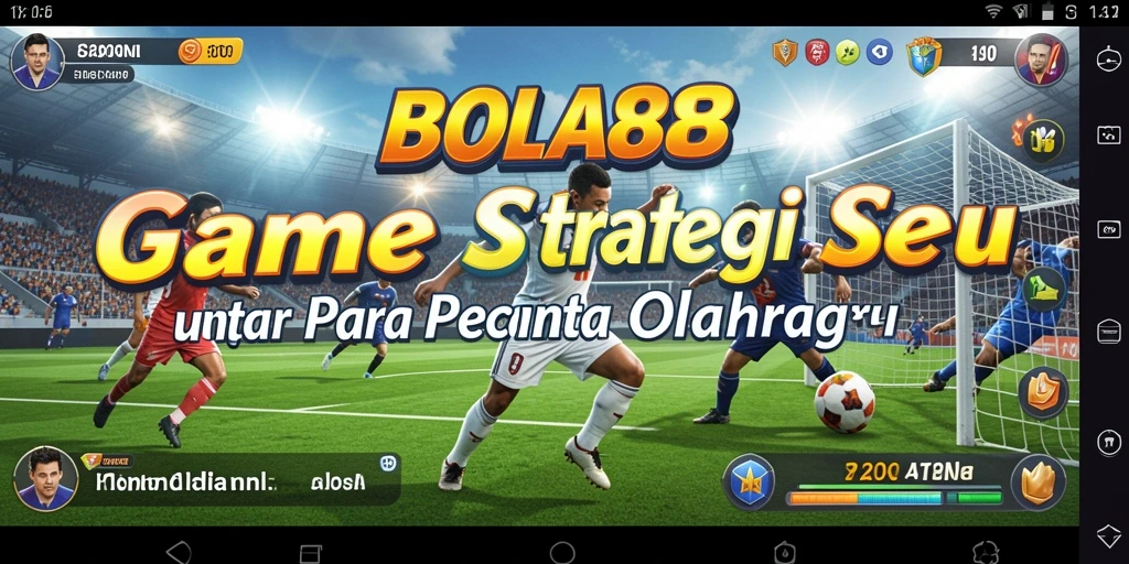 Tampilan gameplay seru dalam BOLA88 yang menampilkan strategi lapangan.