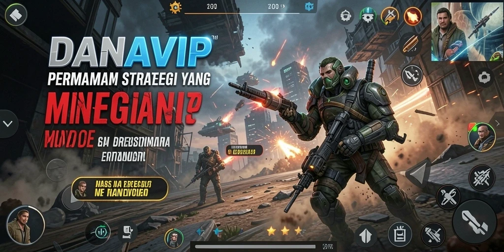 Tangkapan layar gameplay DANAVIP menampilkan pertempuran strategis yang mendebarkan.