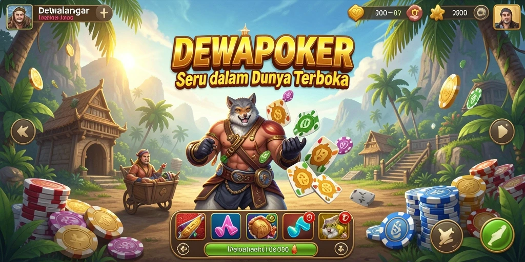 Gameplay Open World DEWAPOKER yang menarik dan interaktif.