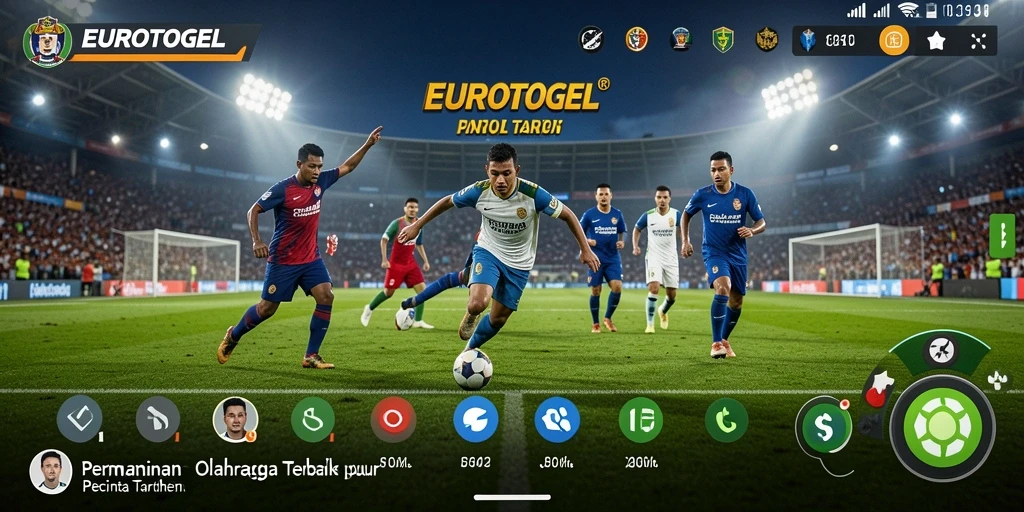 Tampilan utama gameplay EUROTOGEL dengan berbagai opsi taruhan olahraga.