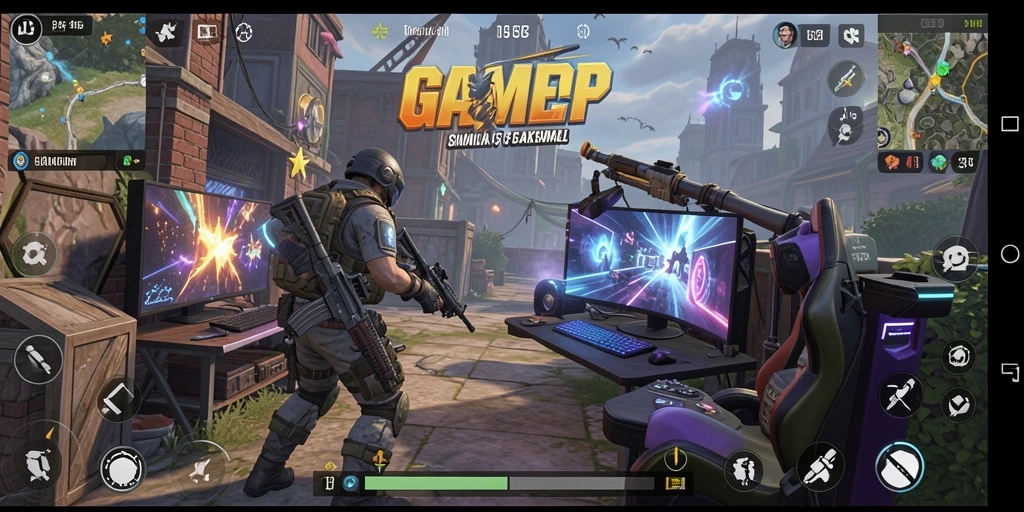 Tampilan gameplay GAMERP yang menakjubkan dengan interaksi dinamis.