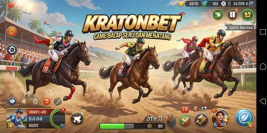 Gameplay KRATONBET yang mendebarkan saat balapan.