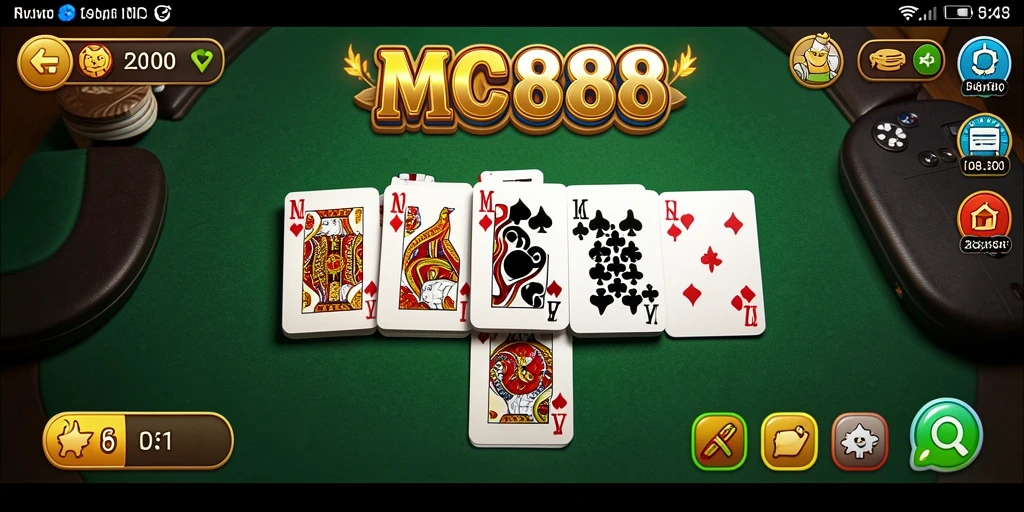 Screenshot gameplay MC888 menampilkan suasana bermain Domino yang seru.