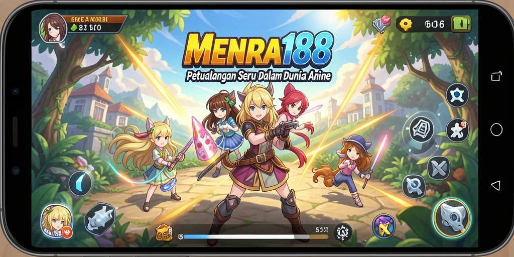 Tampilkan gameplay seru dalam dunia penuhi karakter anime.