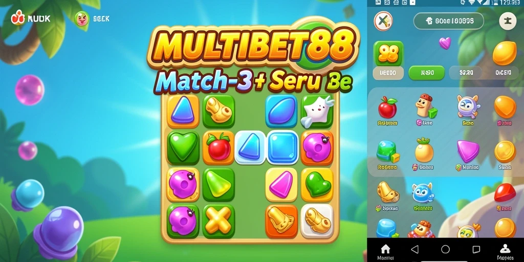 Gameplay seru MULTIBET88 dengan tantangan Match-3.