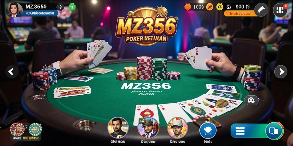 Tampilan gameplay Poker yang seru di MZ356.