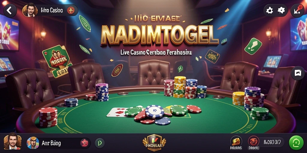 Screenshot gameplay NADIMTOGEL yang menampilkan suasana Live Casino yang seru.