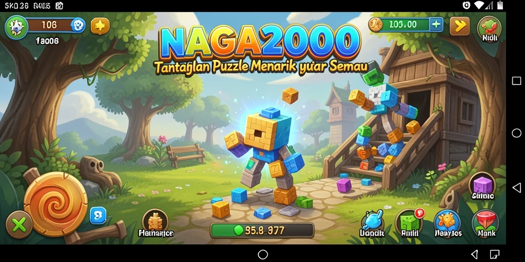 Tampilan gameplay seru dari NAGA2000 dalam mode Puzzle.