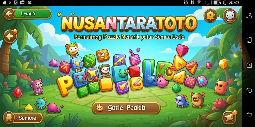 Tangkapan layar gameplay NUSANTARATOTO yang menunjukkan tantangan puzzle.