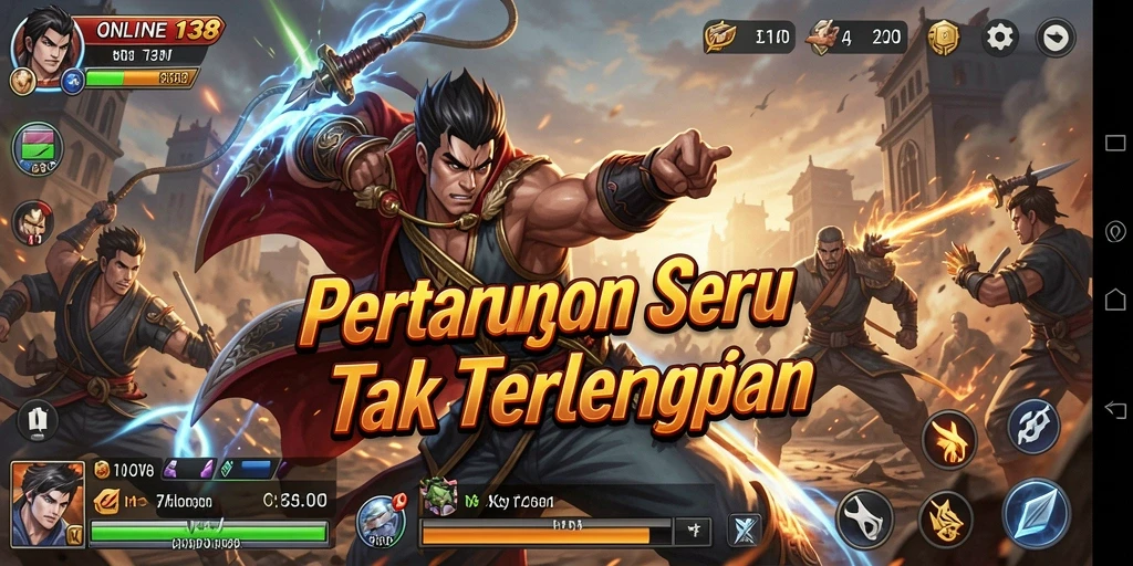 Tampilan seru dari pertarungan mendebarkan di ONLINE138.