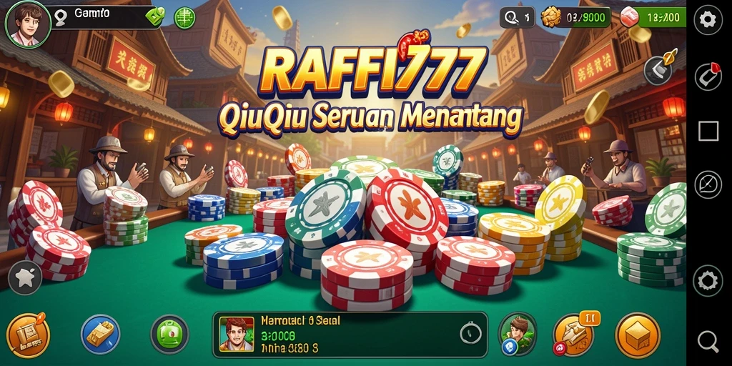 Tampilan gameplay seru dalam RAFFI777 yang penuh aksi QiuQiu.