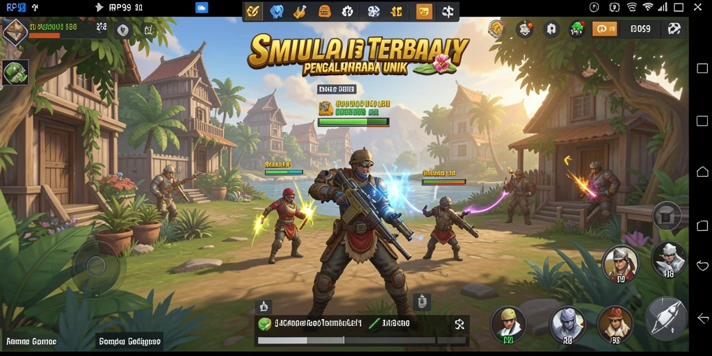 Tangkapan layar RP99 menunjukkan gameplay simulasi yang mendalam.