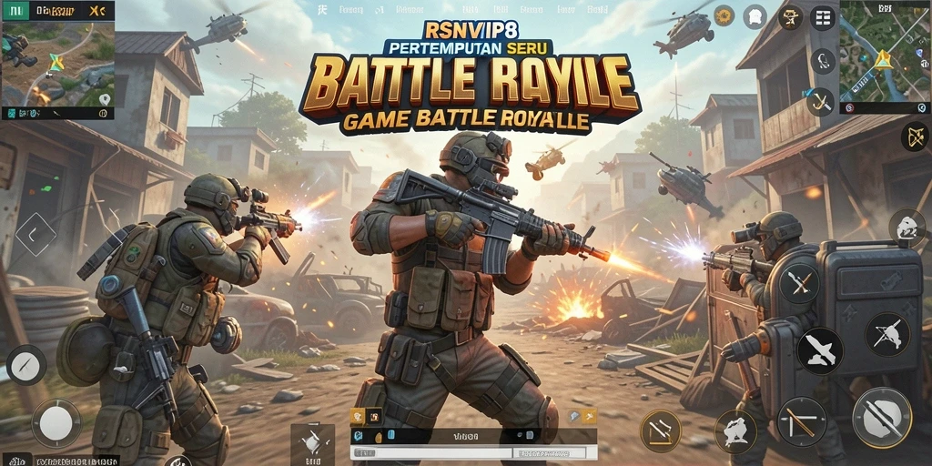 Screenshot gameplay RSNVIP8 menampilkan pertempuran seru dan strategi tim.