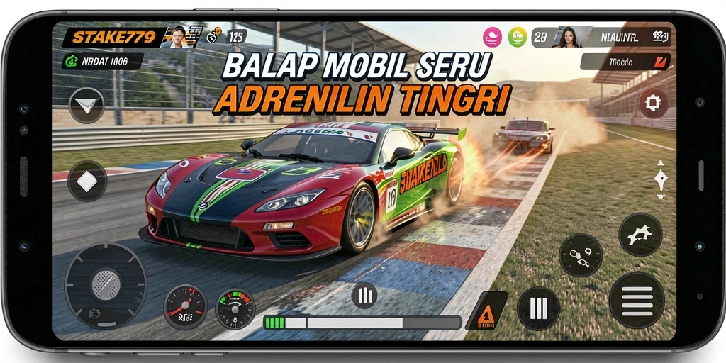 Tangkapan layar utama STAKE779 menunjukkan aksi balap yang mendebarkan.
