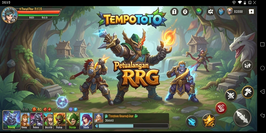 Tampilan gameplay RPG epic dari TEMPOTOTO yang penuh petualangan.